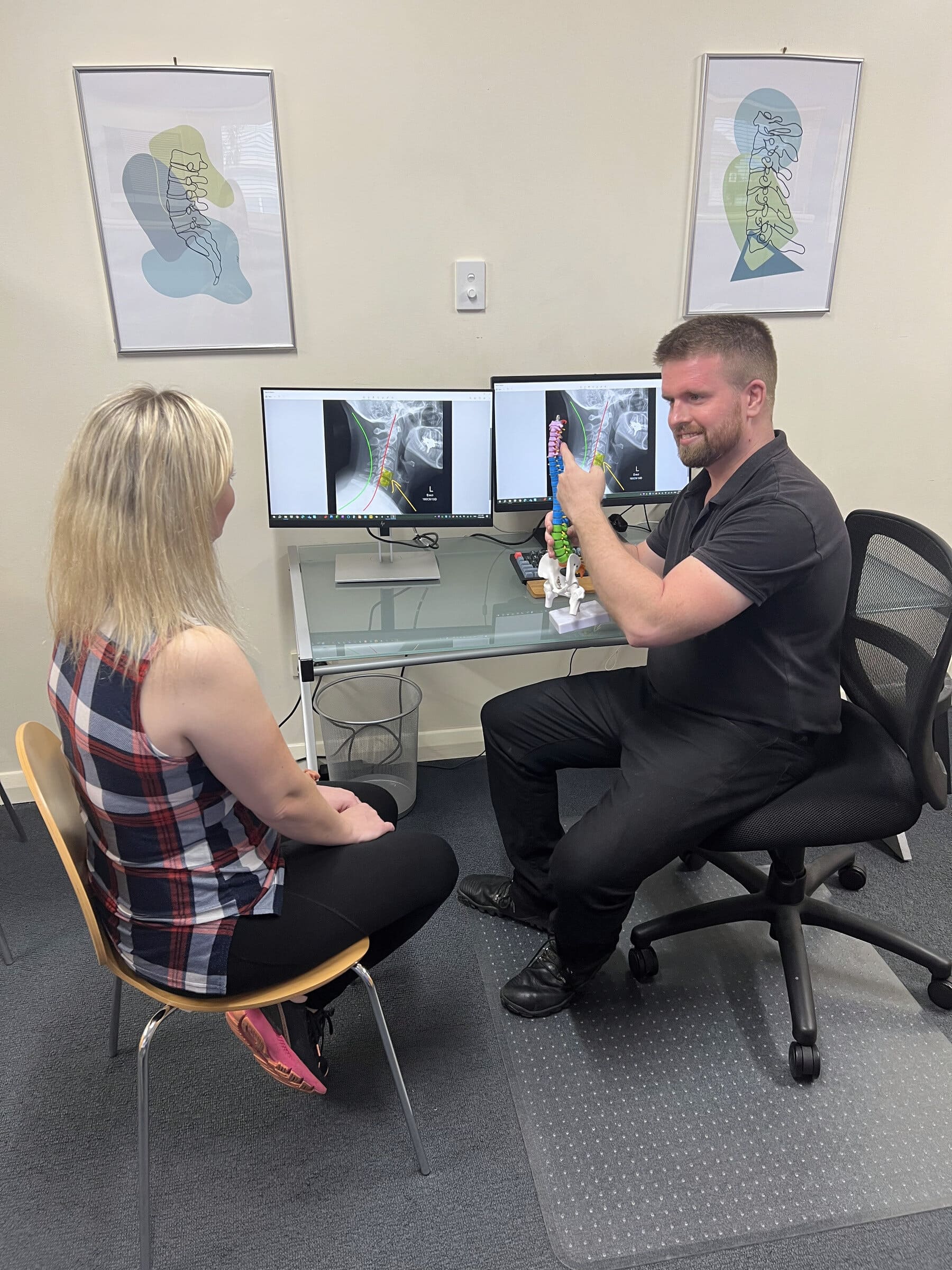 Chiropractic treatment in progress at Stapleton Chiropractic Adelaide